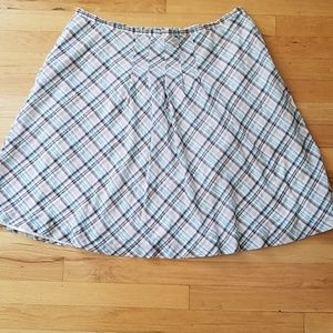 New York & Company Blue and Metallic Striped Summer Skirt-18